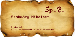 Szakmáry Nikolett névjegykártya