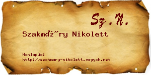 Szakmáry Nikolett névjegykártya